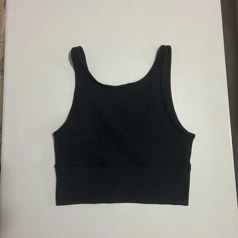 Power Pivot Ribbed Tank Top Lululemon Black reversible size 8